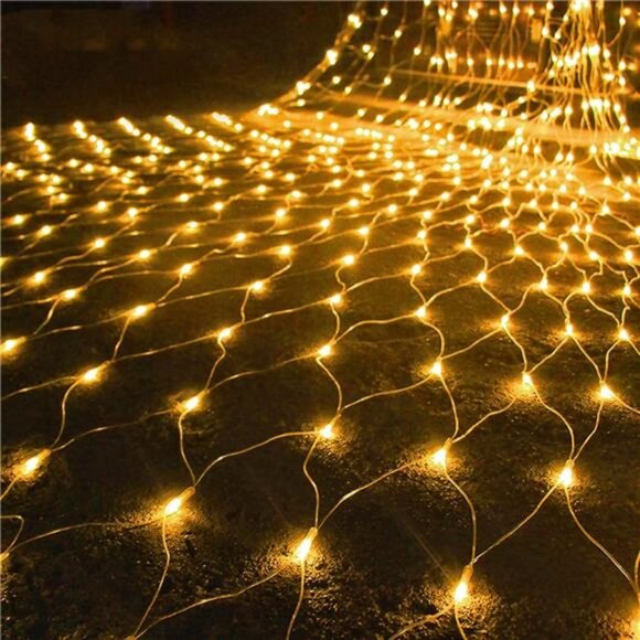 Outdoor Christmas Net Lights, 12FT x 5FT 360 LED Fairy String Light with 8 Modes - Picture 1 of 7